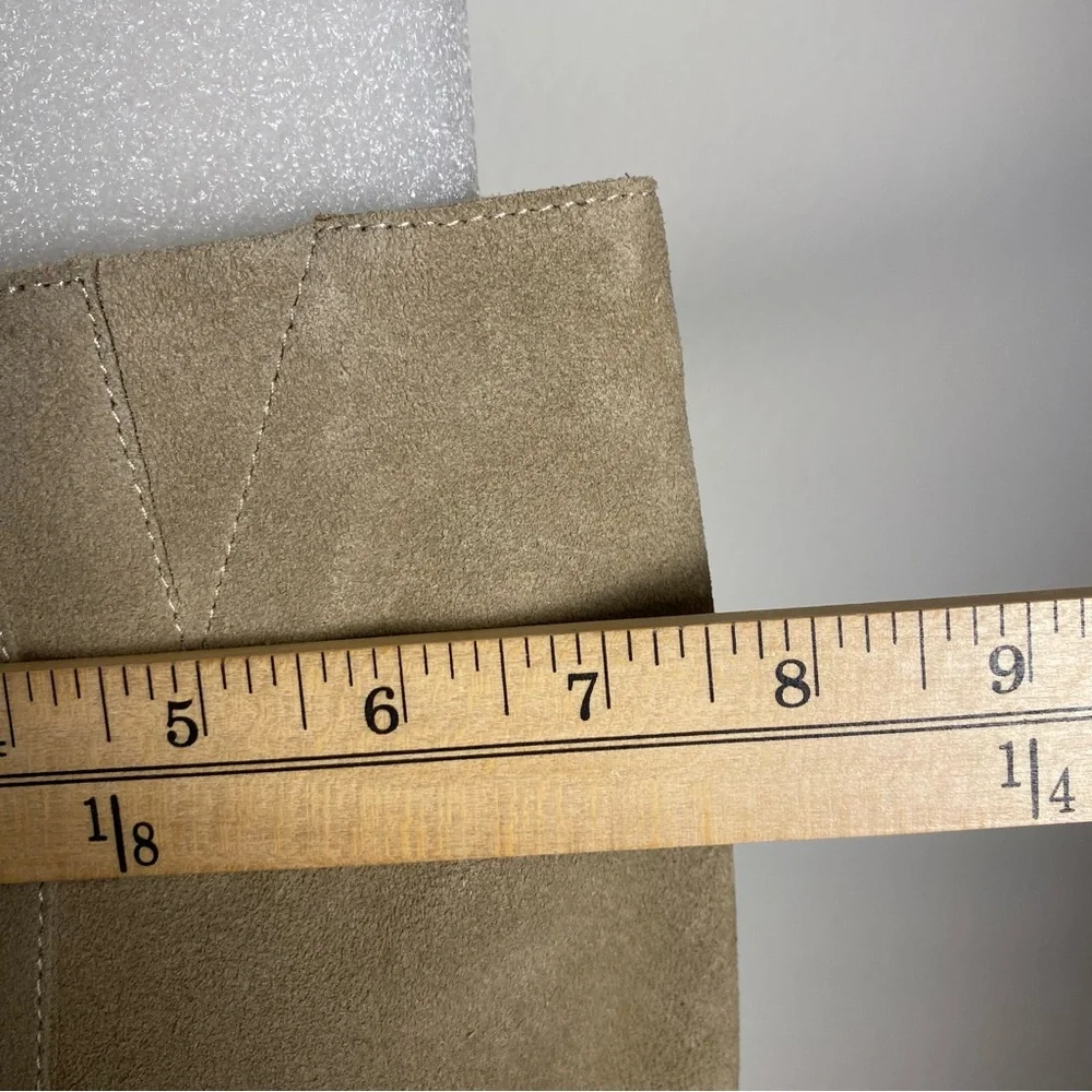 Nine West Beige Taupe Knee-High Block Heel Boots Size 10